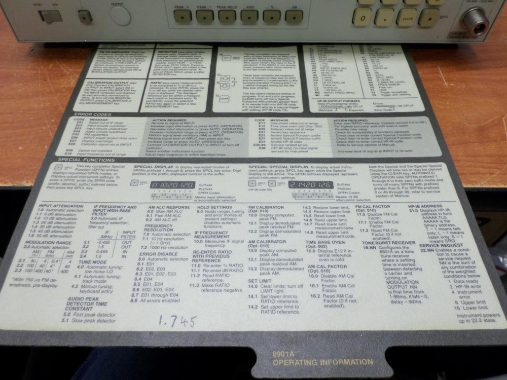 HP 8901A Modulation Analyzer