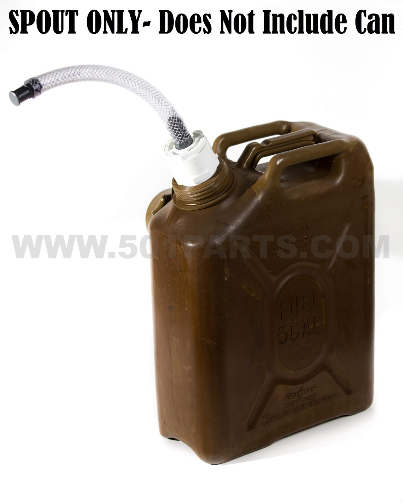 High Flow Military Fuel Can Spout - Multi-Fuel, 4 sizes Avail, Includes Filter