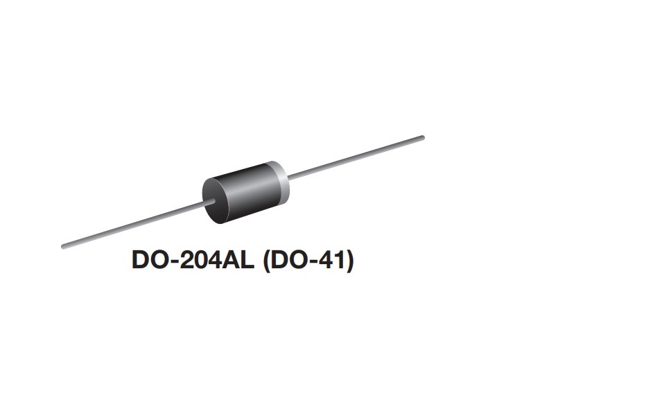 4 pcs 1N4004 400V, 1A RECTIFIER DIODE. DO-204, by VISHAY