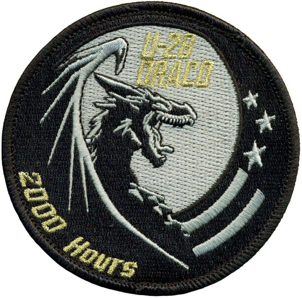 USAF 34th SPECIAL OPERATIONS SQUADRON – U-28 DRACO – 2000 HOURS - PATCH