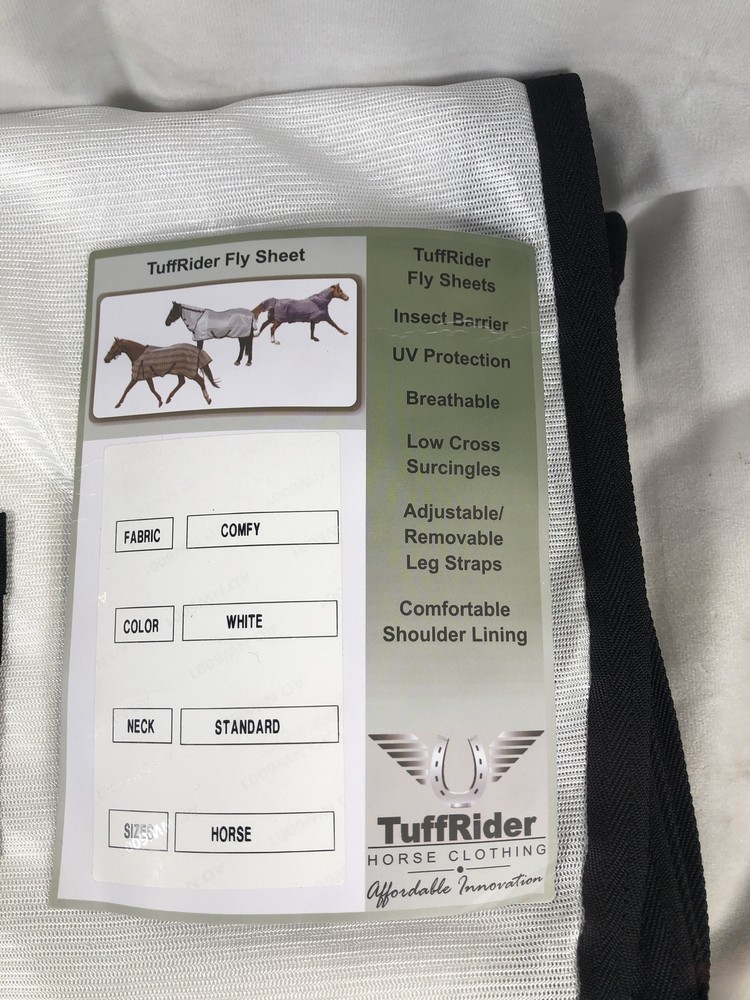 Tuff Rider Comfy Mesh Fly Sheet 75 White/Black