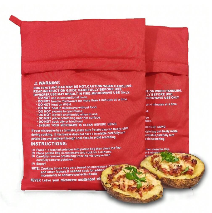 1Pcs Washable Microwave Potato Bag - Quick Baking Cooker, Reusable Kitchen Tool