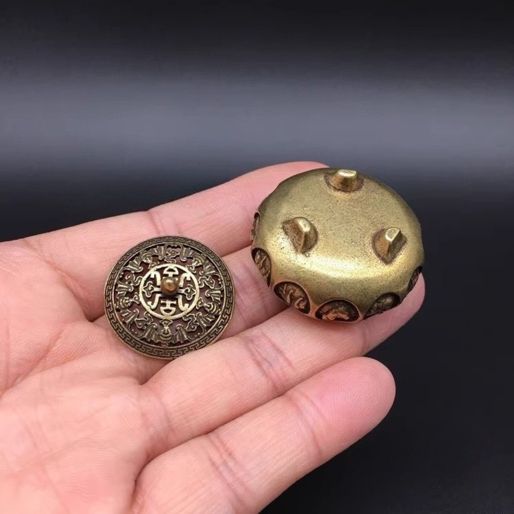 Solid Brass Mini Incense Burner with Lid for Meditation Decoration