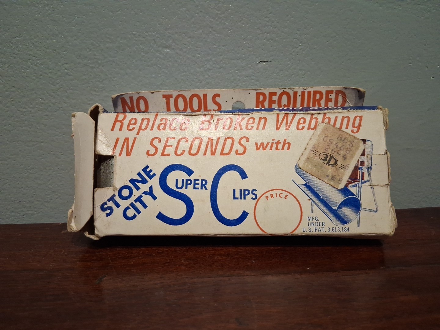 Super Clips Webbing Repair Lawn Chair Set of 10 Stone City Clips- New Open Box