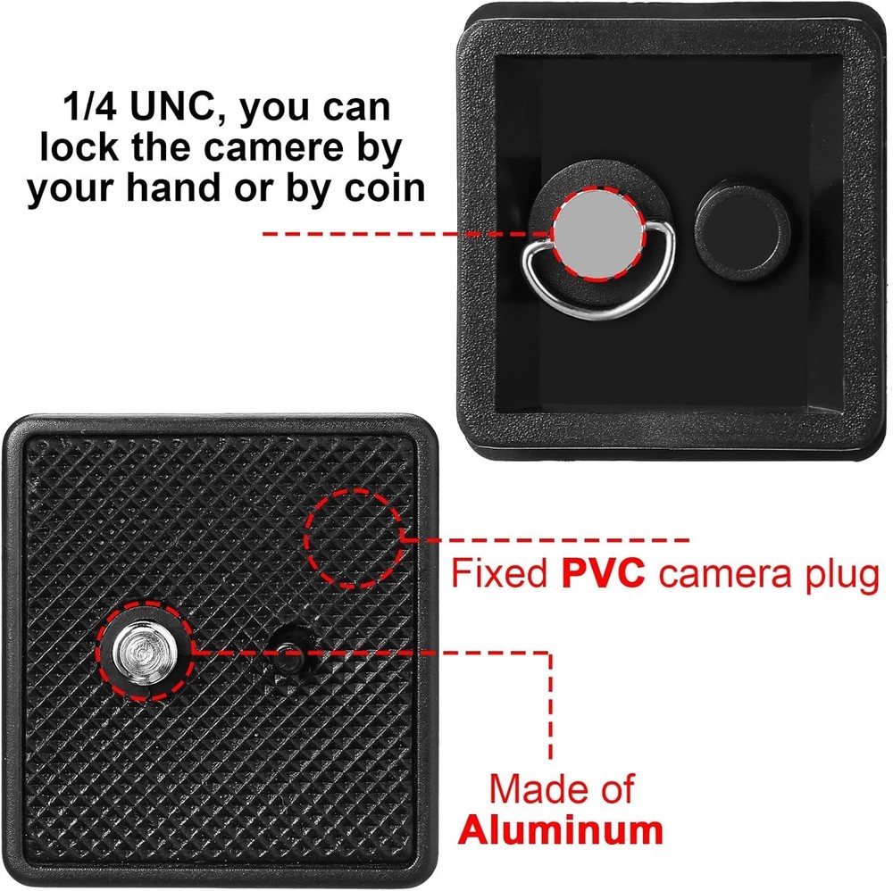 2-Pack 41mm Quick Release Camera Tripod Plates - Compatible with Ambico & Sunpak