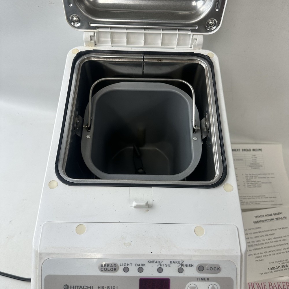 Hitachi HB-B101 Automatic Bread Machine With Manual Tested Works