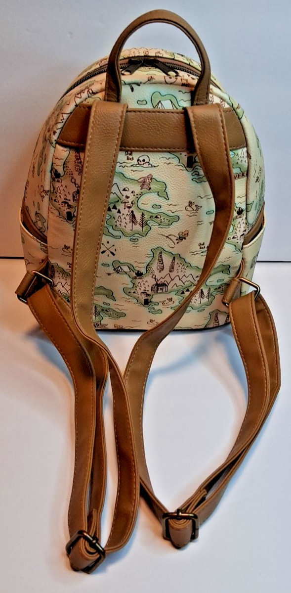 Loungefly Disney Peter Pan All Over Neverland Map Print Mini Backpack Rare HTF