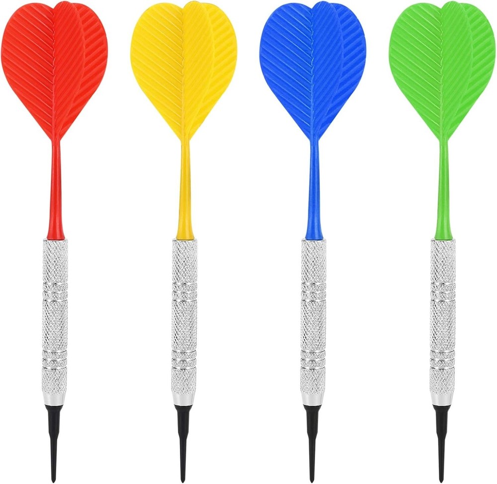 12 Pack Soft Tip Darts Set with 100 Extra 2BA Tips for Electronic Dartboards