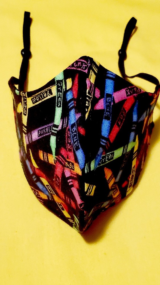 Handmade Kids Crayon Adjustable Face Mask