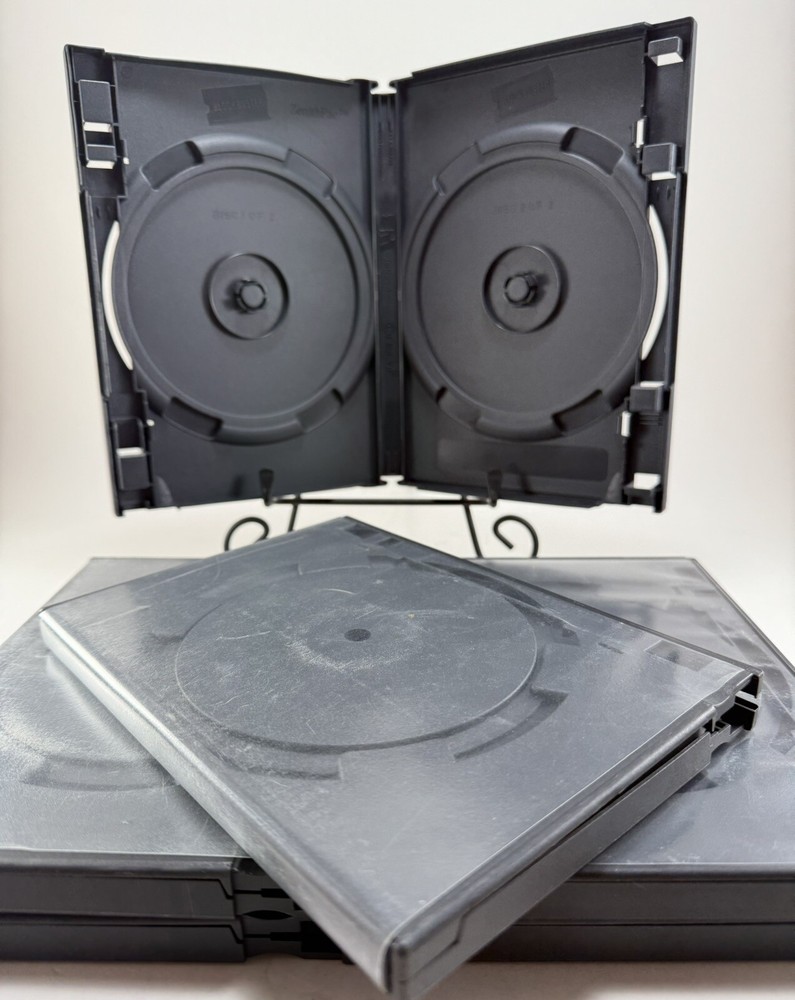 Standard Black 2 Disc DVD Replacement 14mm Case - Double Disc ZenithPac