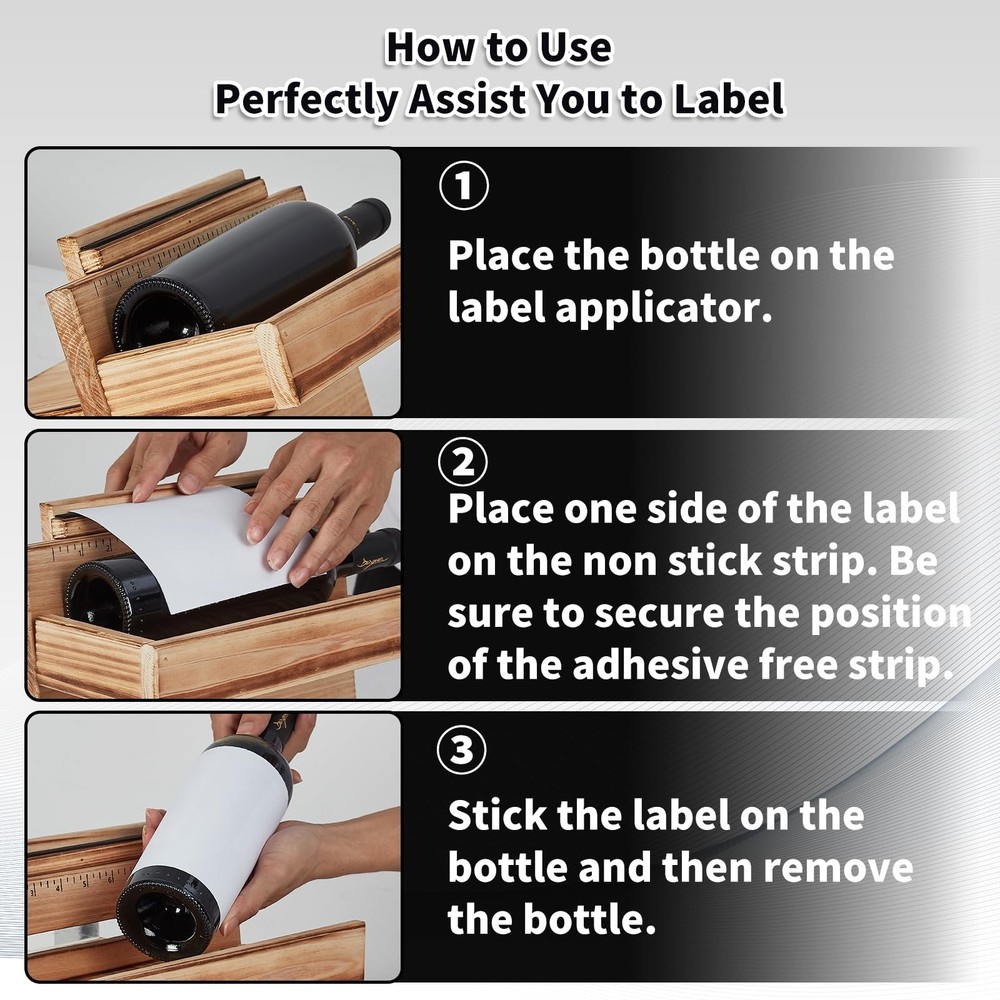 Meudid Label Applicator Bottle Labeling Machine Adjustable for Wine Bottles