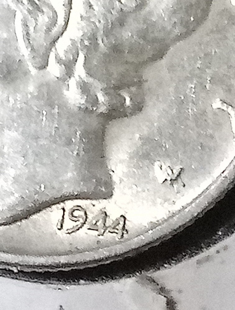 1944 S Mercury Dime Error "In Cod We Trust " Full Bands