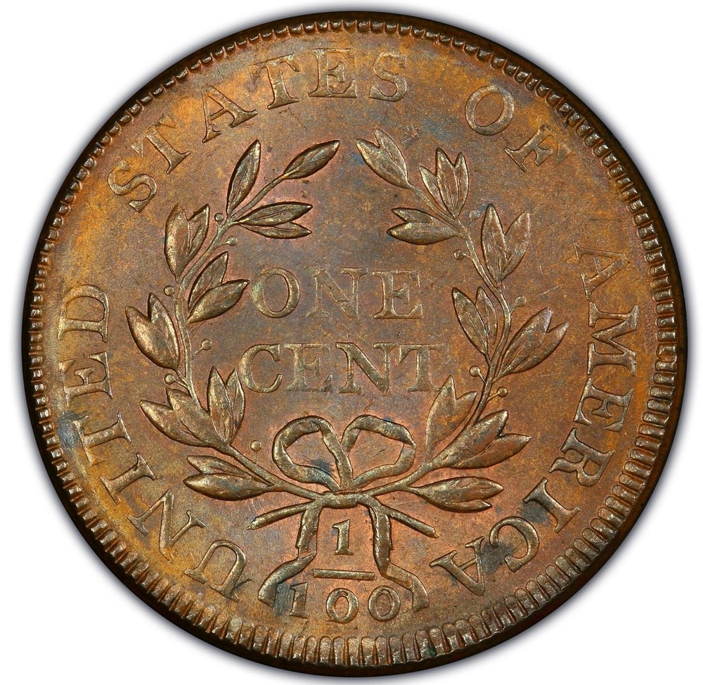 1798 DRAPED BUST 1C PCGS MS 65 RB