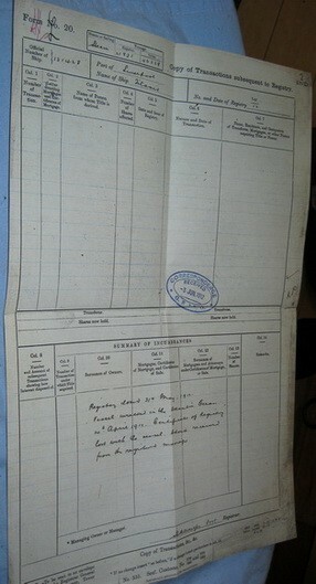 TITANIC Trans script Document Ship Antique Ephemera Disaster Historic Liverpool