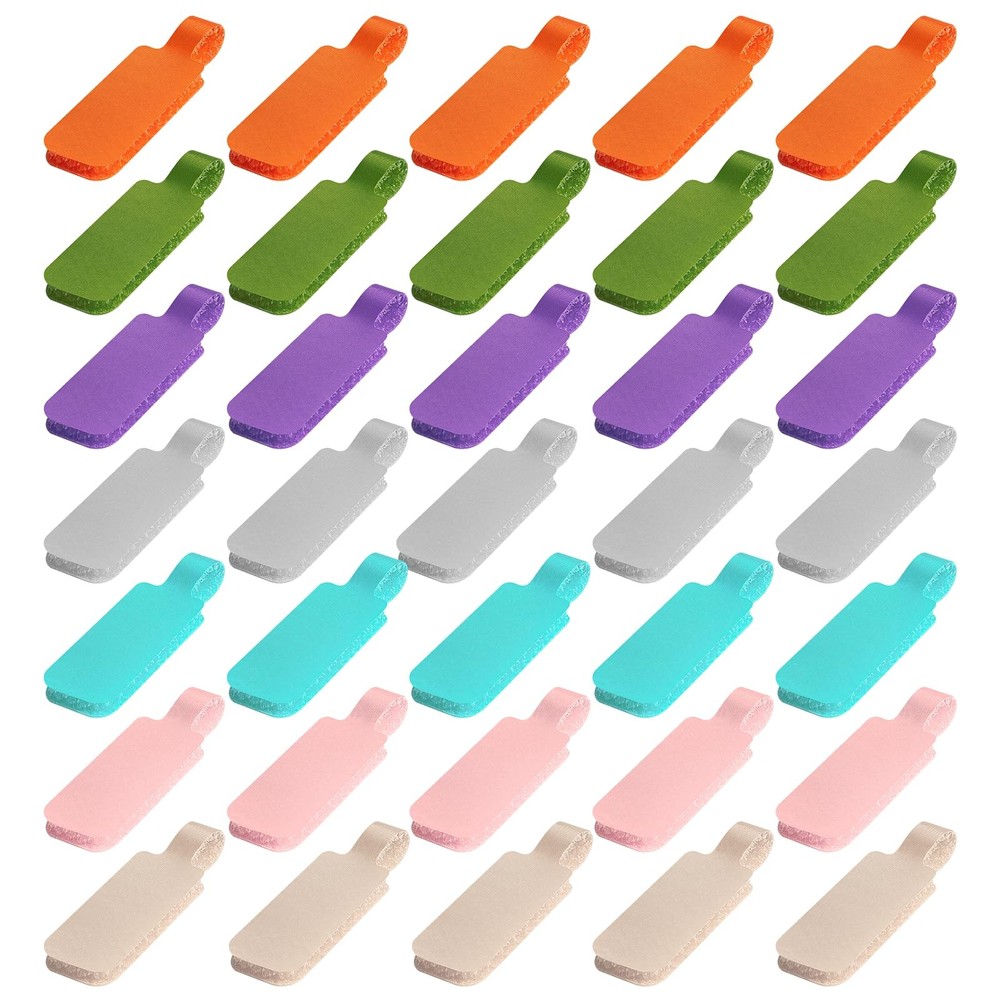 Nylon Cable & Cord Tags set 35 Pcs multicolor Identification Labels