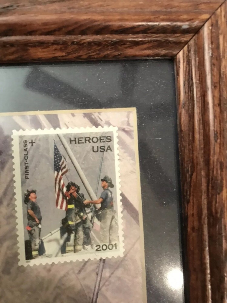 Heros USA 2001 Commorative Framed Stamp