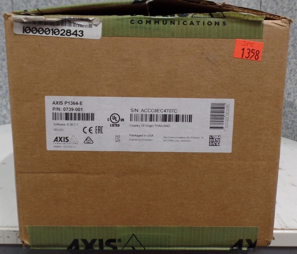 AXIS P1364-E 0739-001 Network Camera NEW