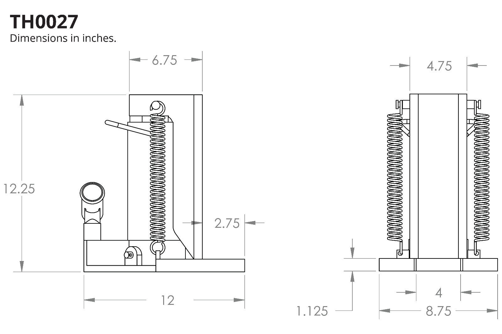 TEMCo Hydraulic Machine Toe Jack Lift 15 / 30 TON Track 5 YEAR Warranty