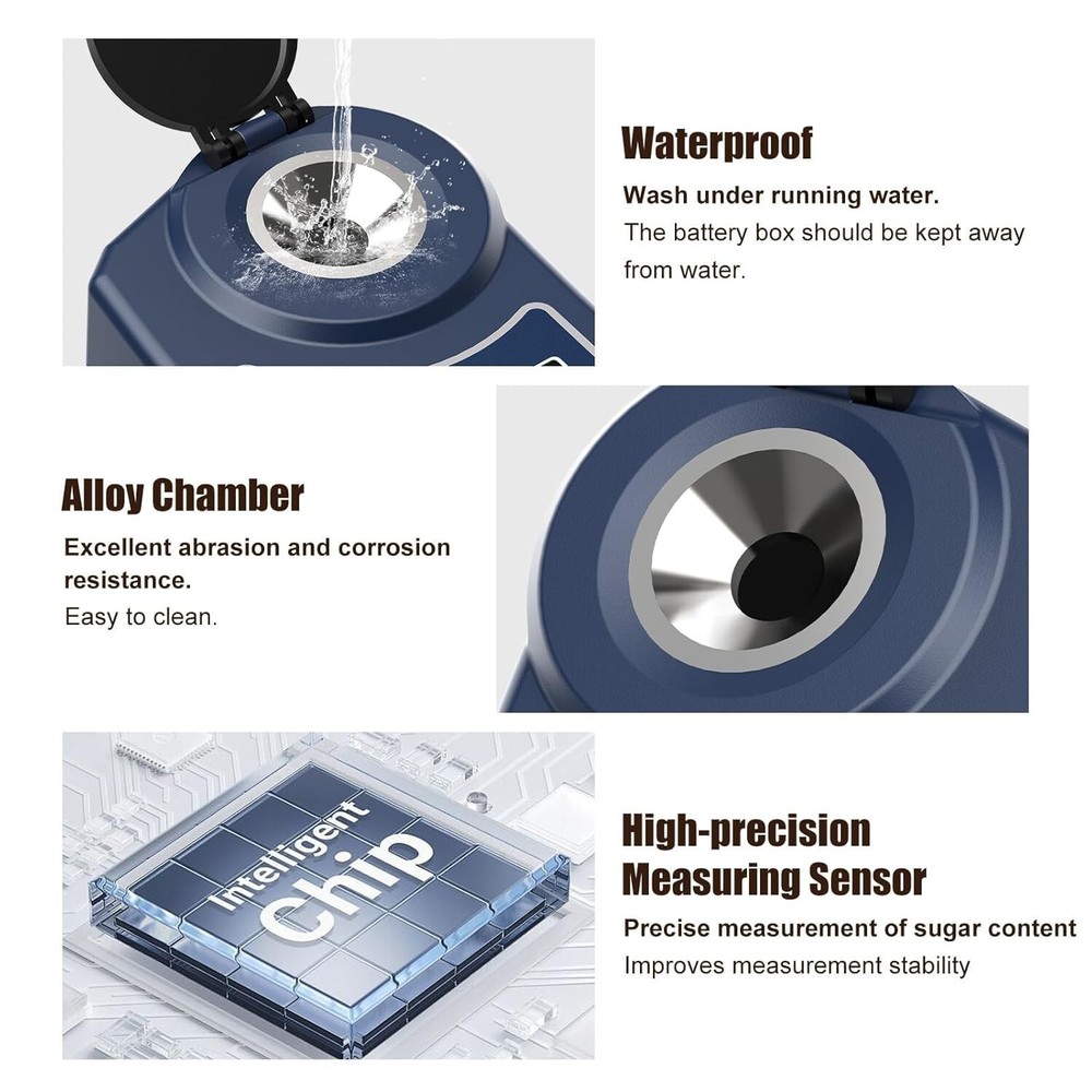 Refractometer - Digital Refractometer, 0-55% Range Brix Meter, ±0.5 Brix/1℃ A...