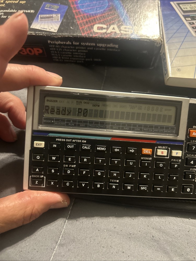 Vintage Casio FX-730P 1985 LCD BASIC pocket computer calculator