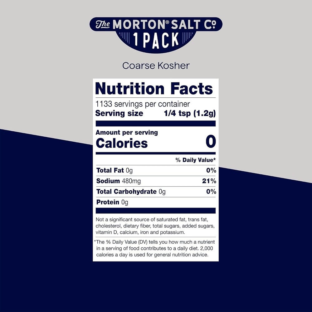 Morton, Salt Kosher, 48 Ounce