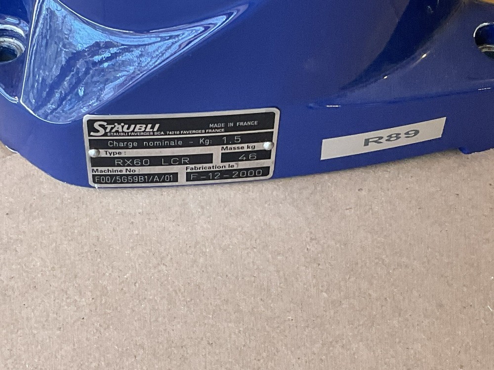 Staubli Unimation RX60 LCR Robot Arm