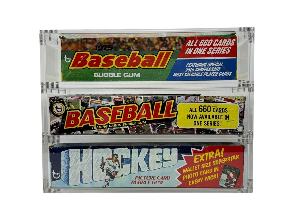 Stackable Premium Acrylic Display Case Magnetic Vintage 1960's Topps Wax Deep