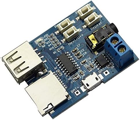 2pcs TF Card U Disk Play MP3 Decoder Player Module with Audio Amplifier Audio De