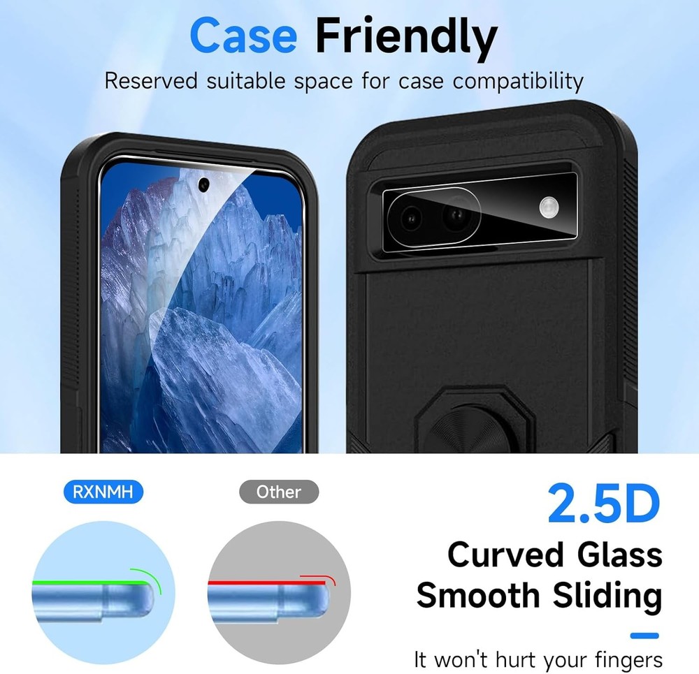 3 Pack Screen Protector & Camera Lens Protector for Google Pixel 8A 5G