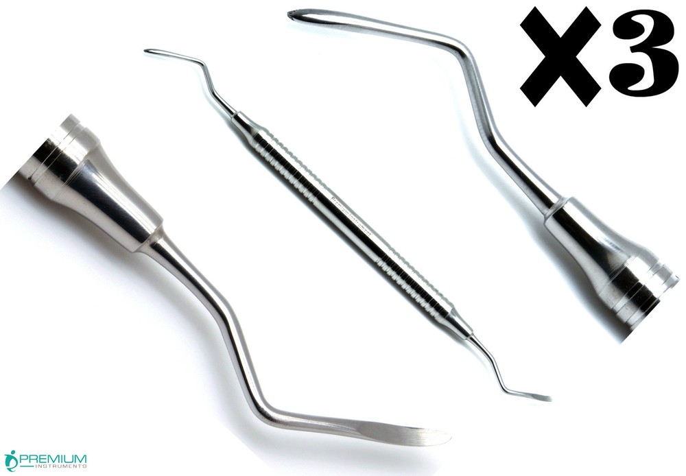 3 Pcs 2-3 Heidbrink Dental Root Tip Picks Surgical Elevator Instrumentscs