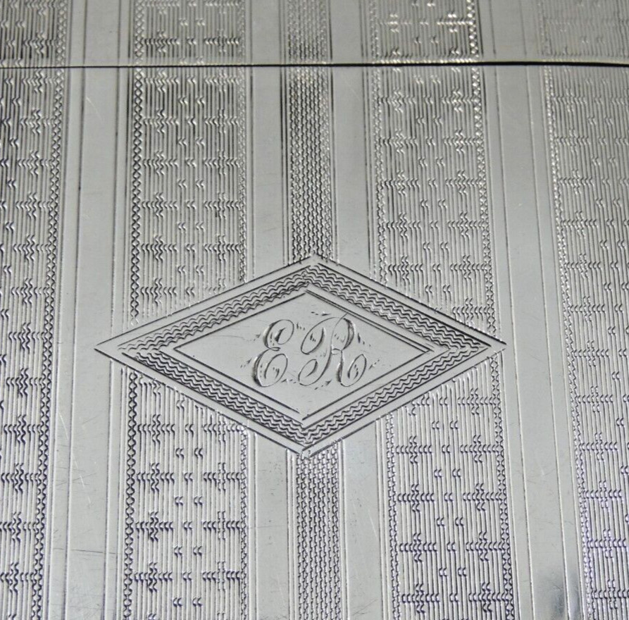 VERY FINE ANTIQUE GORHAM COIN SILVER CARD CASE American 1870's