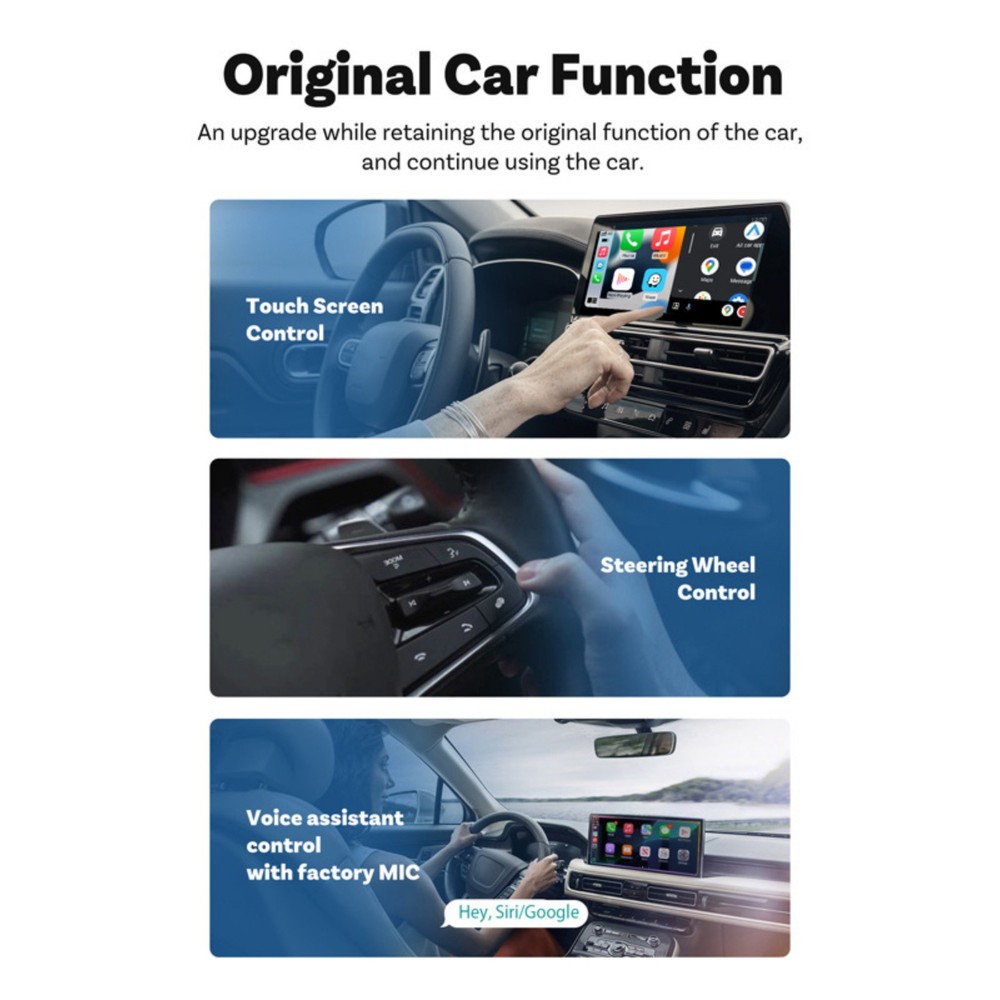 Wireless for Android Auto Adapter for CarPlay USB Dongle Bluetooth 4.2 Converter