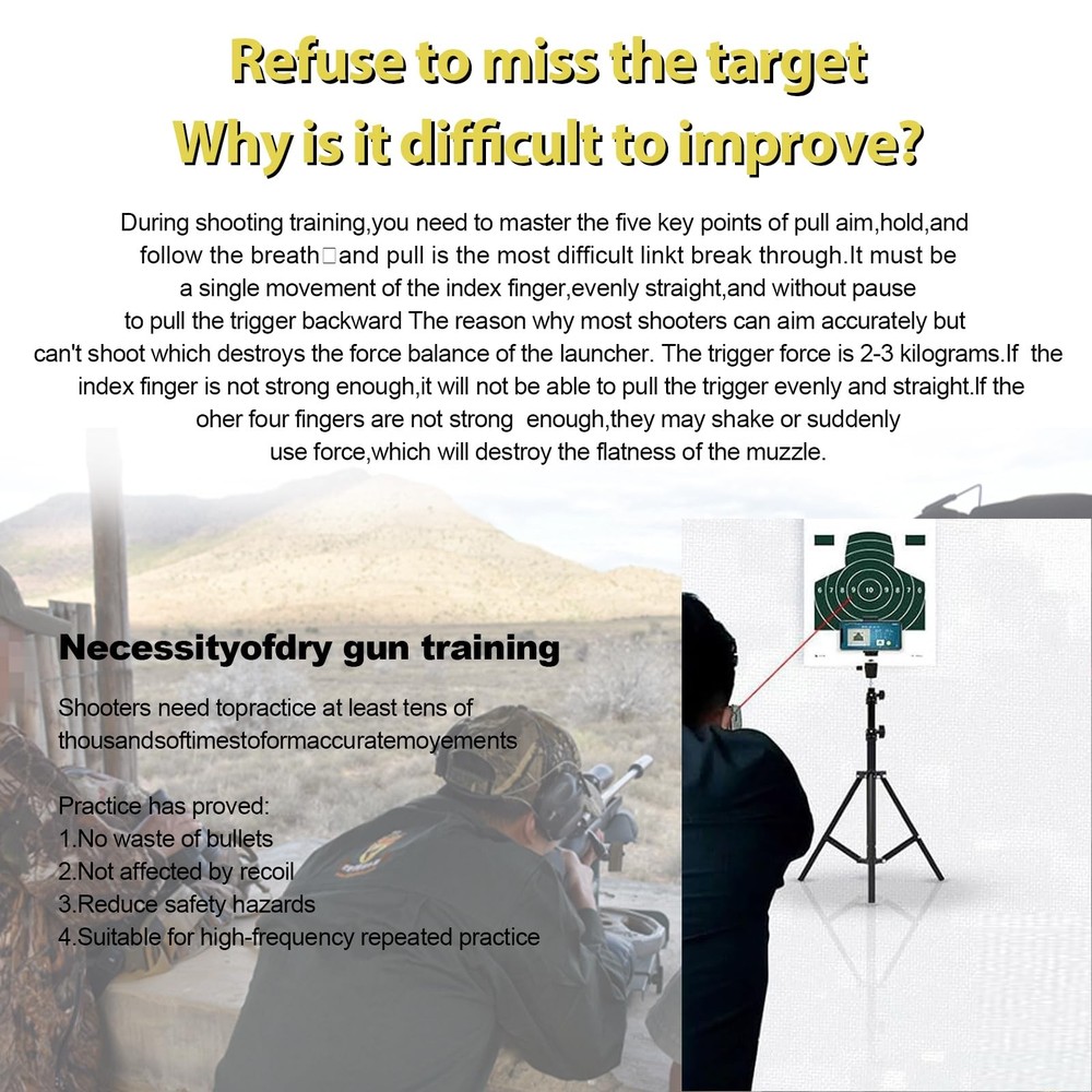 Trigger Trainer for Dry-Fire Training – Enhance Trigger Control & Muscle Memo...