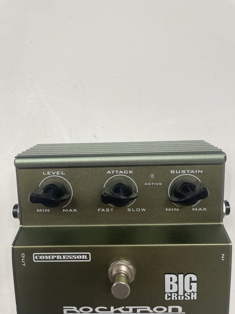 Rocktron Big Crush Compressor Sustainer Compression Guitar Effect Pedal *READ*