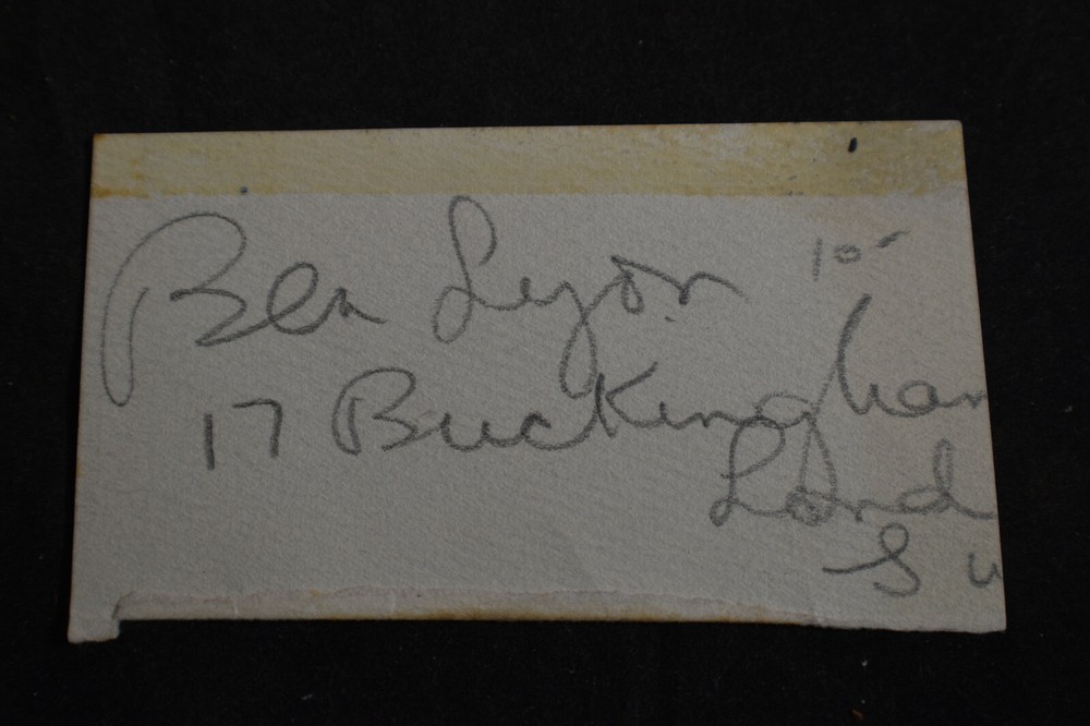 Autograph Ben Lyon