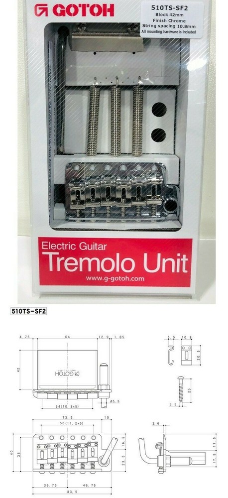 Gotoh 510TS-SF2 chrome Tremolo unit