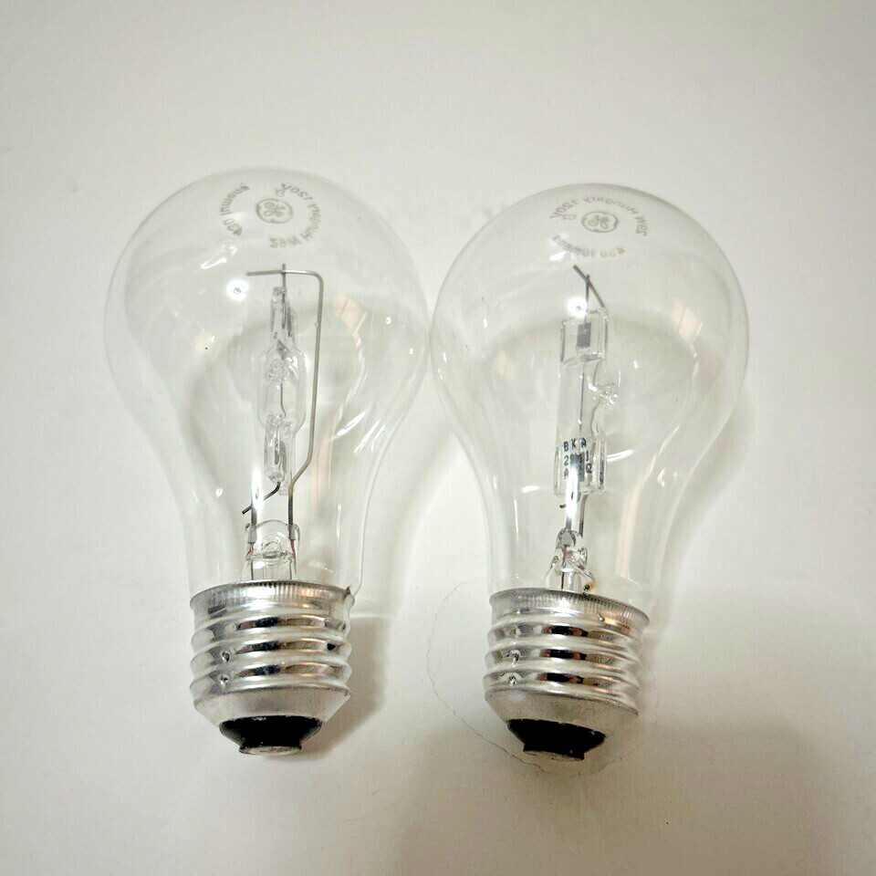 12 Bulbs 6 Pack Light Bulbs GE Clear Glass 43watt equivalent to 60w Dimmable A19