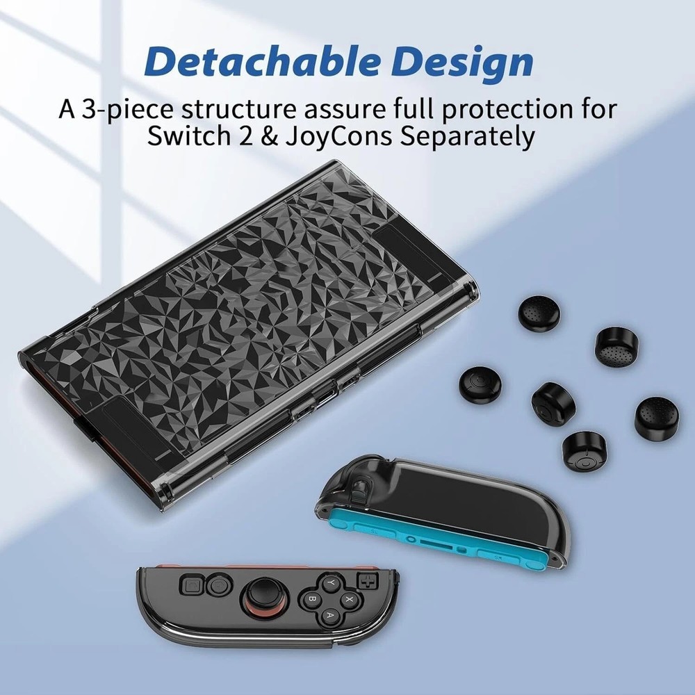 Case for Nintendo Switch 2,Protective Case with Screen Protector and Grip Cover