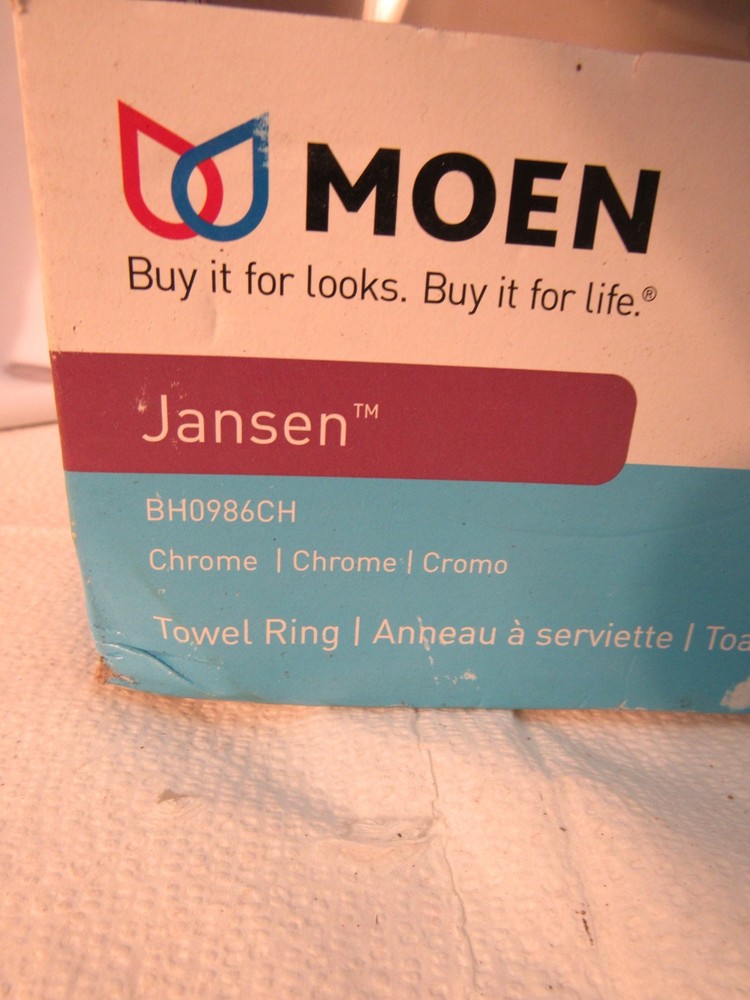 MOEN Towel Ring in Chrome JANSEN BH0986CH