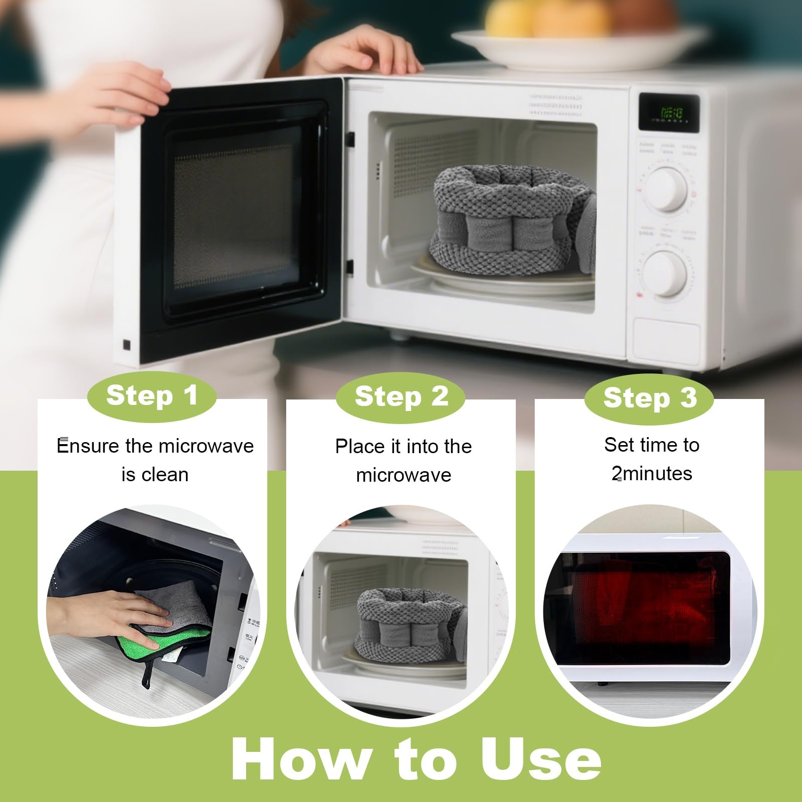 Microwavable Neck And Shoulders Heating Pad 33 X 5.9 Inch Long For Pain Relief