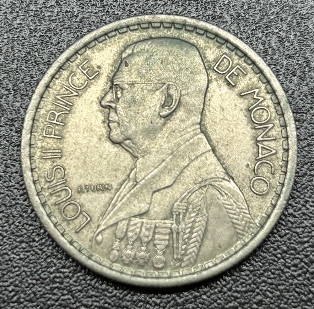 1946 Monaco 10 Francs Coin - Very Nice - #593