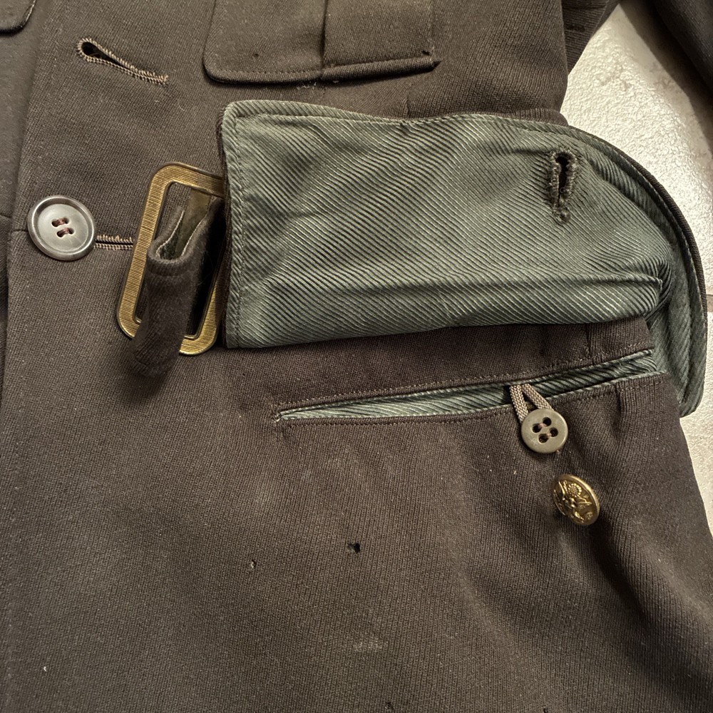 ORIGINAL WWII US ARMY OFFICER CLASS A DRESS JACKET- Small-with hat size 7 1/8