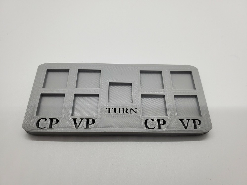 3D Printed Point Counter. Victory, Command Points, Turn # Tracker