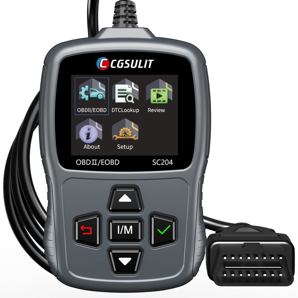 CGSULIT Scan Tool SC204 OBD2 Scanner, Check Engine Light Code Reader with Res...