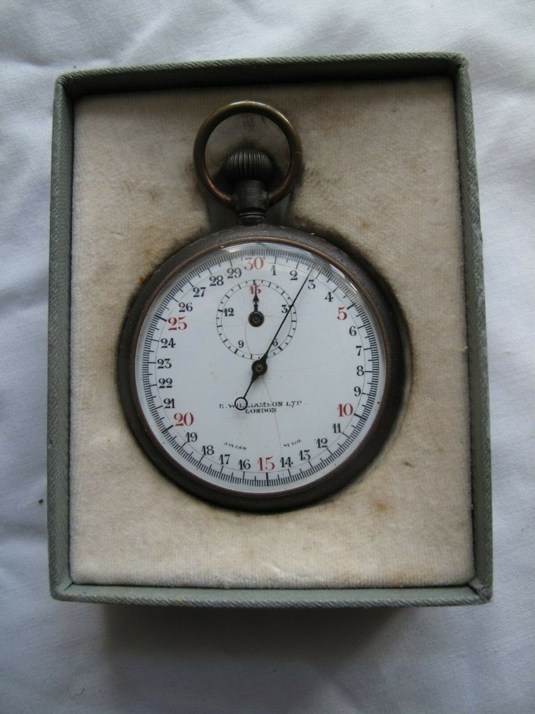 Vintage R. Williamson timer, enamel dial, good working order