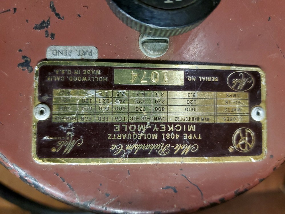 Mole Richardson Type 4081 Mickey-Mole Light