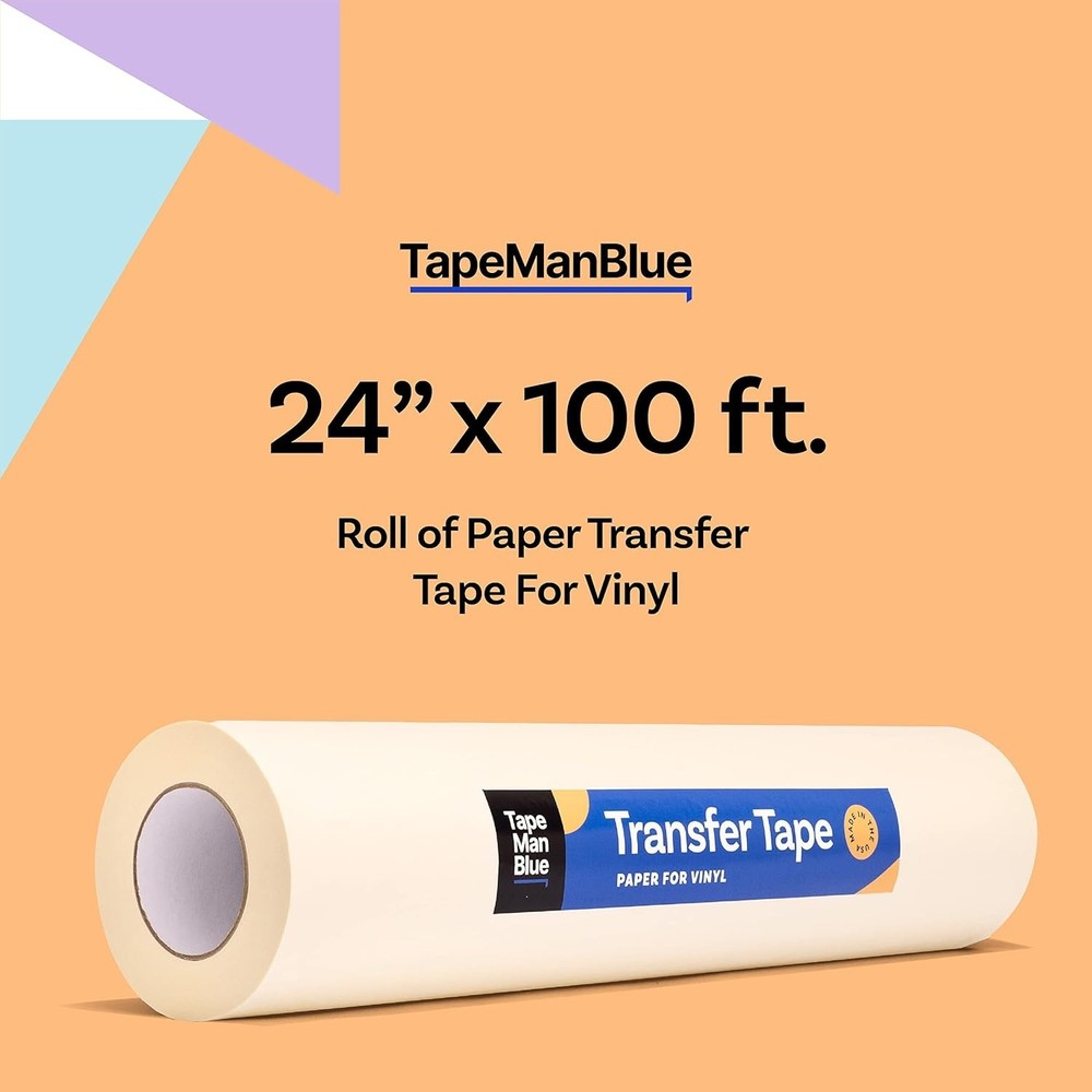 Transfer Tape for Vinyl 24 inch x 100 feet Paper with Layflat Adhesive. Ameri