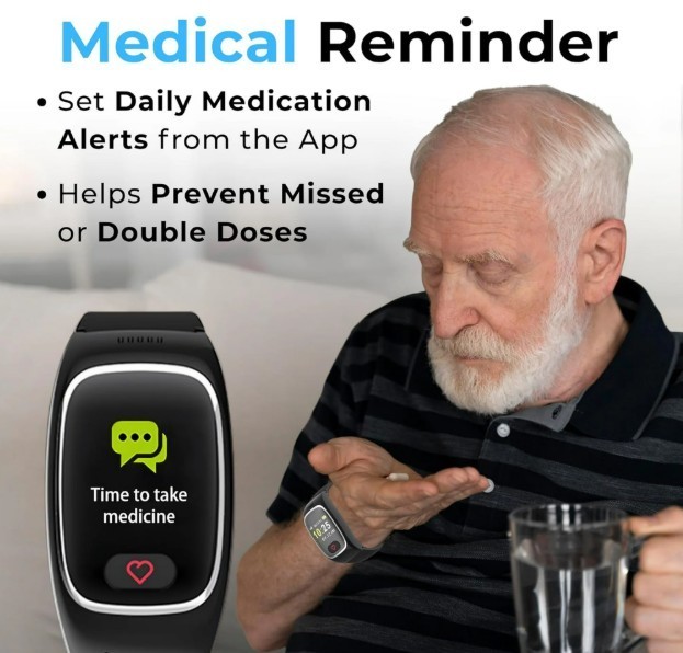 Seculife Smartband: Medical Alert Bracelet with GPS Tracker, Fall Detection, SOS