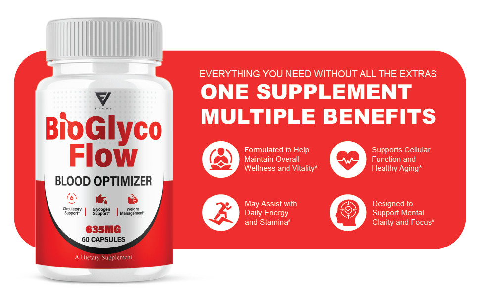 BioGlyco Flow Blood Optimizer, BioGlyco Flow Supplement (60 Capsules)