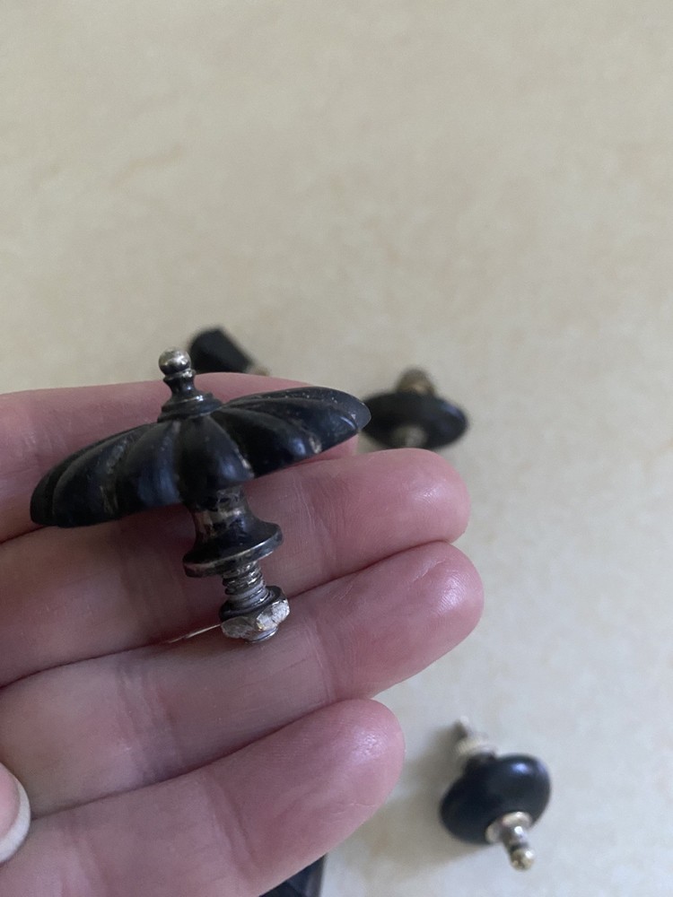 10 Victorian silver plate Bakelite Old Pewter Tea pot lid Knobs Top finials Knob